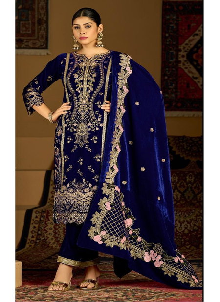 Bilqis B 211 A To D Velvet Embroidery Pakistani Salwar Kameez Wholesale Market In Surat
